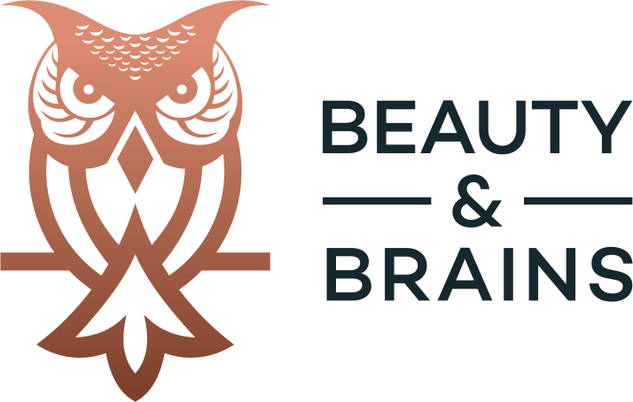 Beauty & Brains, LLC | Lisa Gaal Logo in Gold